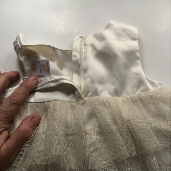 Elegant Cream Ruffle Dress - Picture 6 of 6